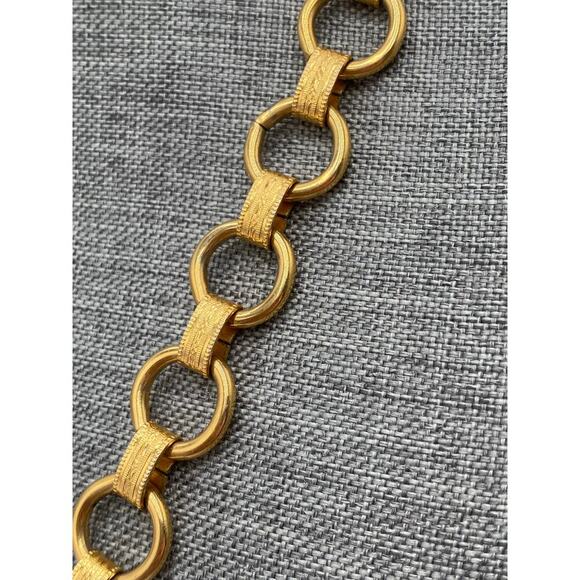 Vintage Necklace Chunky Links 25” No Clasp Half Link - Picture 4 of 7